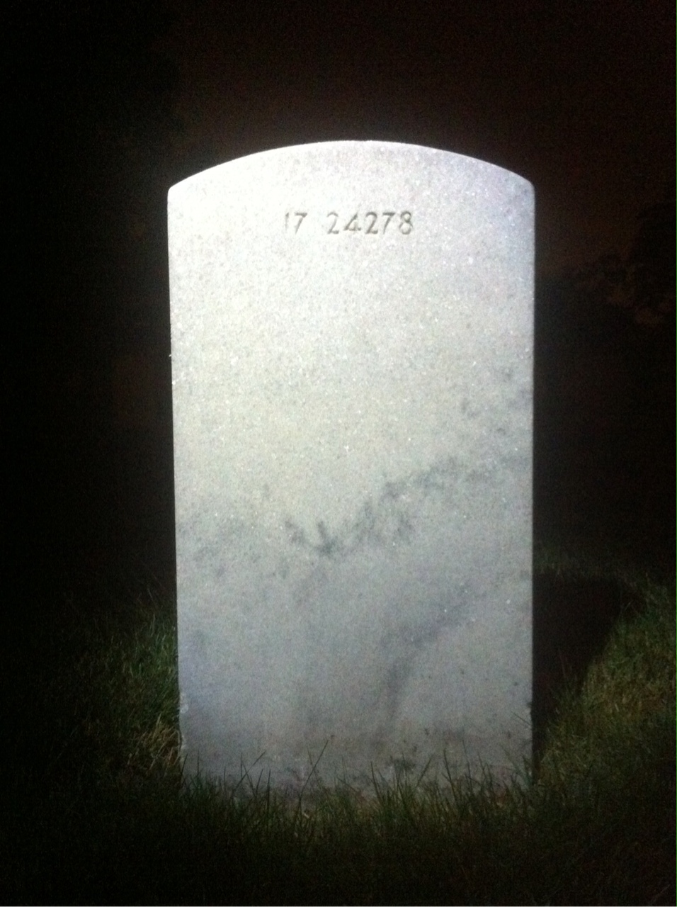 Back of headstone — Gertrude Arnold