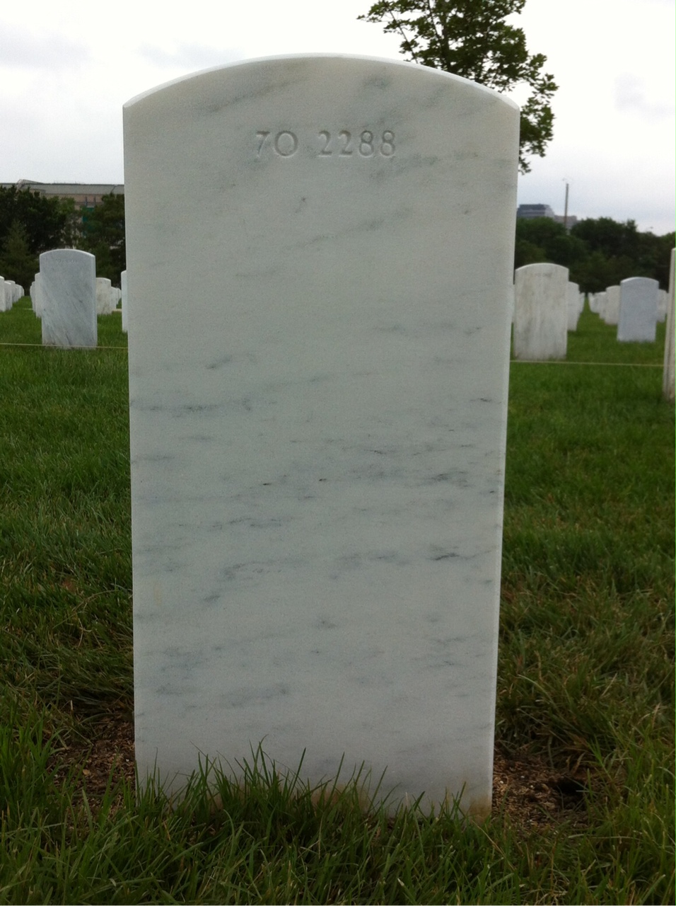 Back of headstone — Mims Aultman