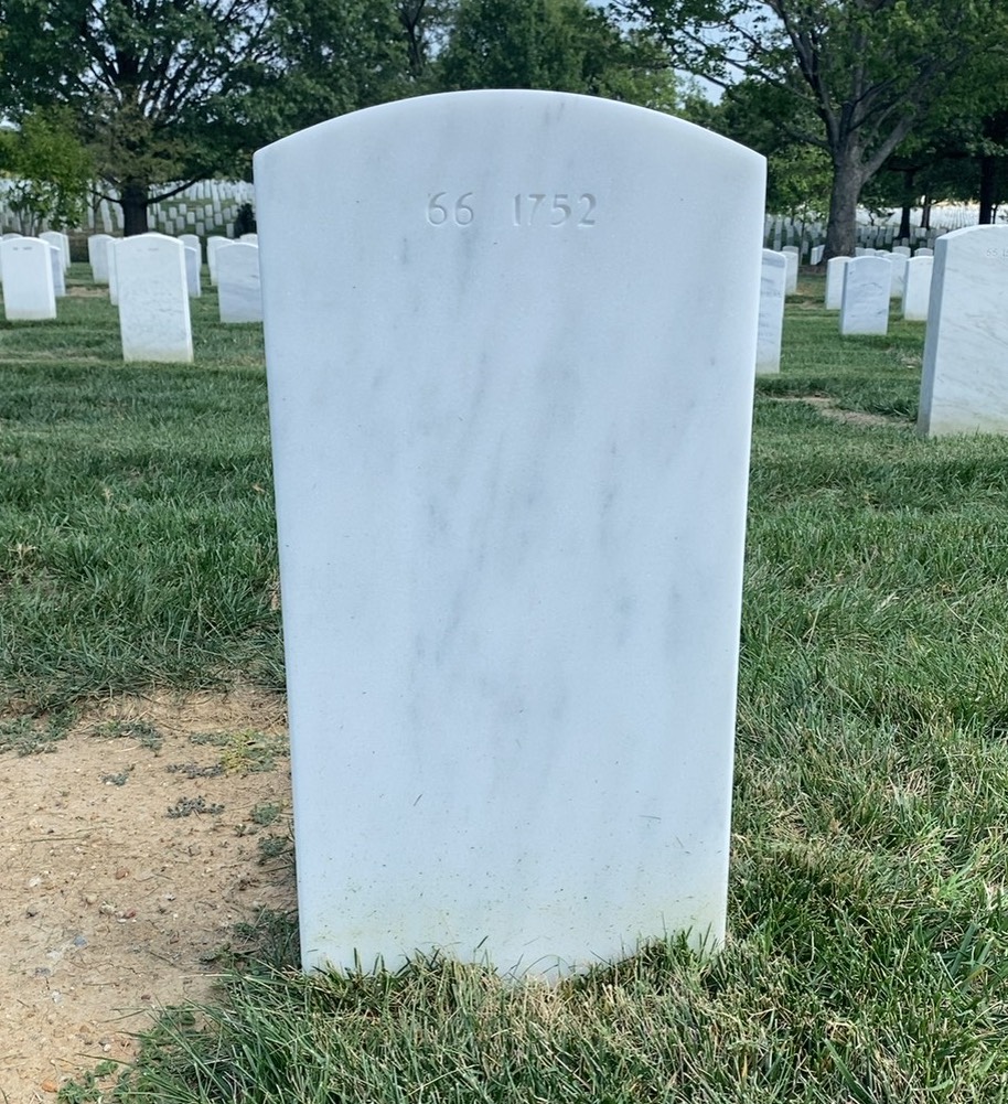 Back of headstone — Harold Tague