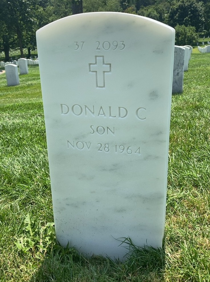 Back of headstone — Arthur Allen Kushlan