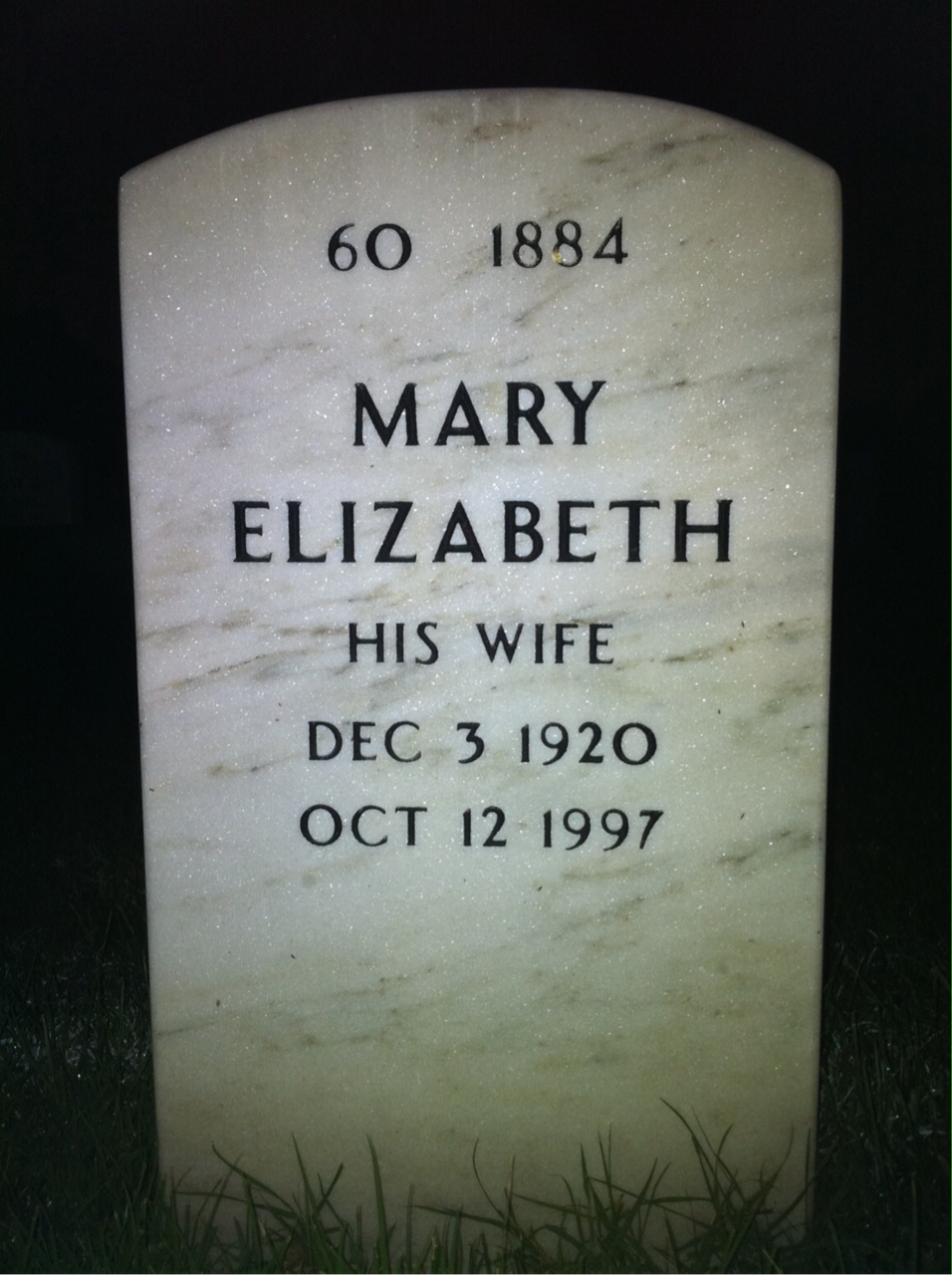 Back of headstone — Edmond Newbould