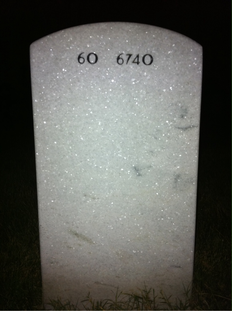 Back of headstone — James Blevins