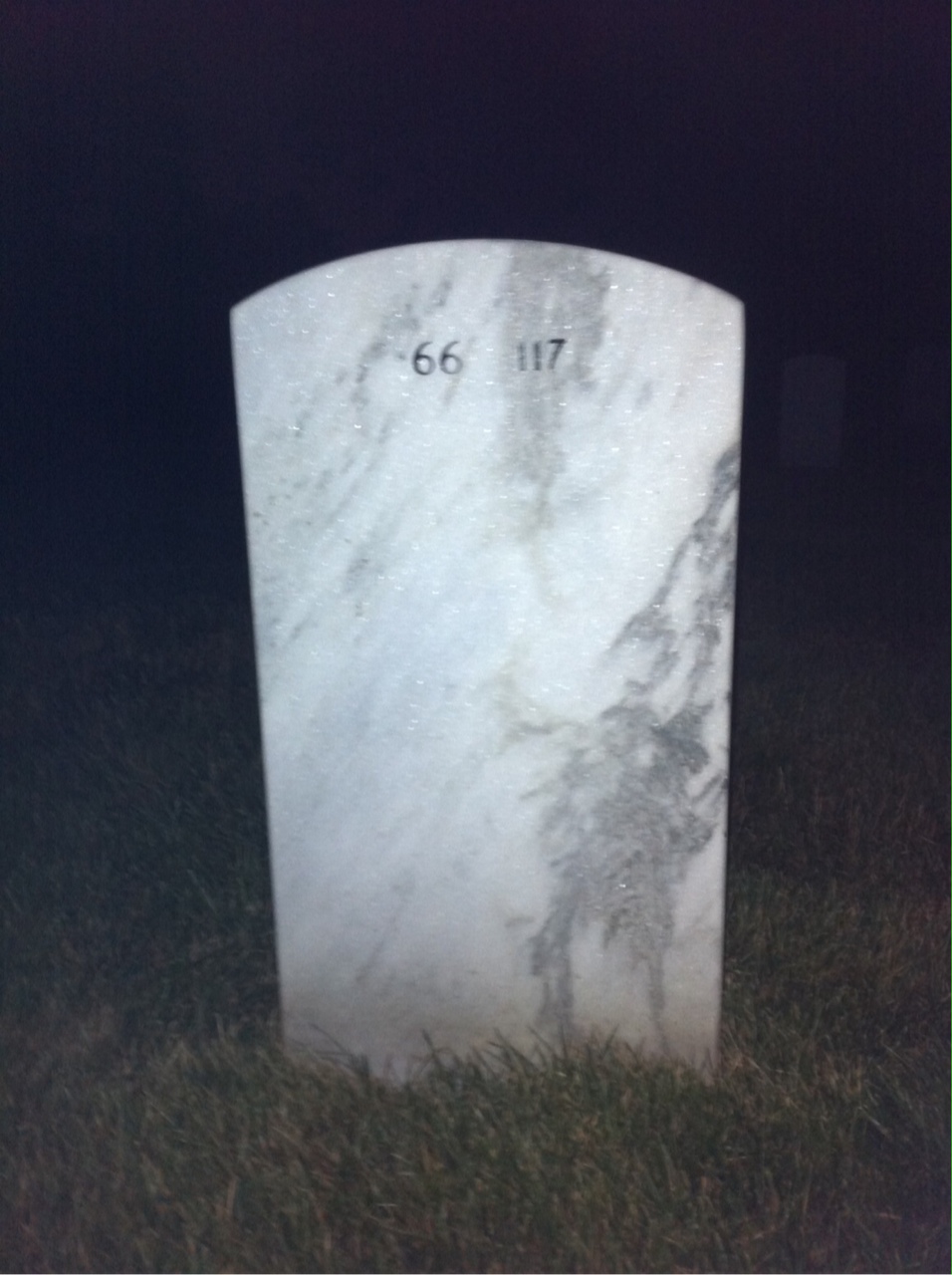 Back of headstone — Larry Higgins