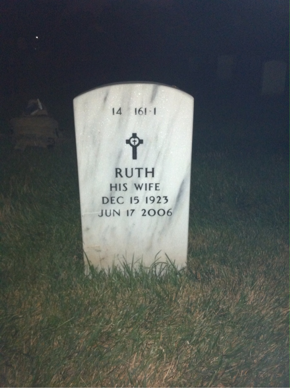 Back of headstone — John Harrigan
