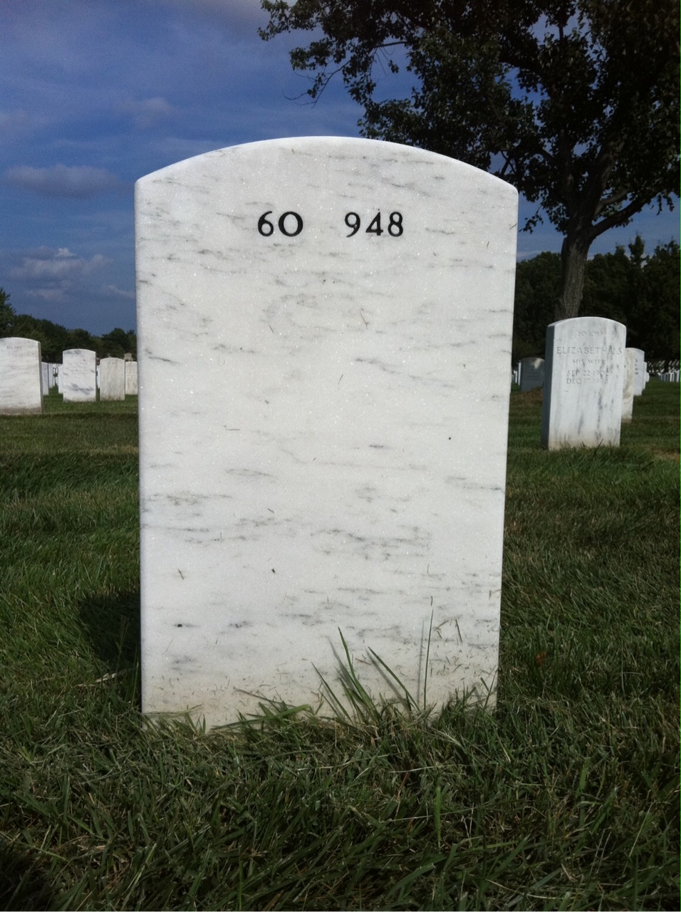 Back of headstone — Joseph Salzano