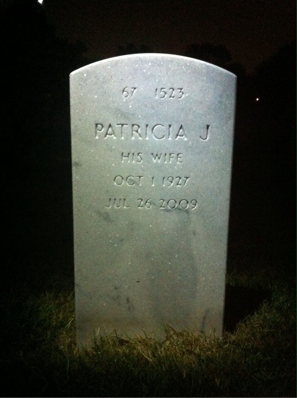 Back of headstone — Norman Tildes