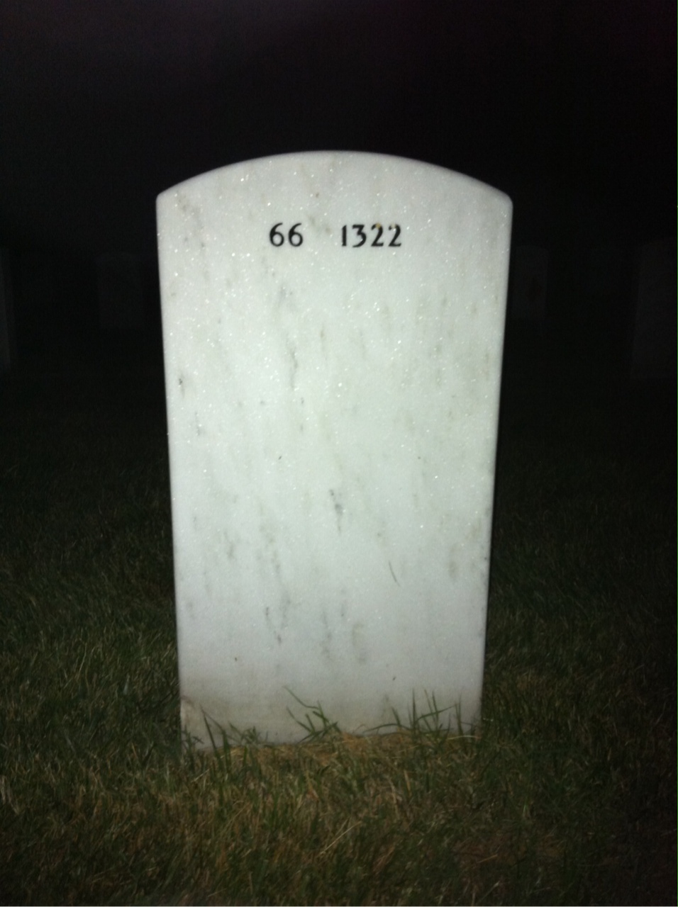 Back of headstone — Larry Turner