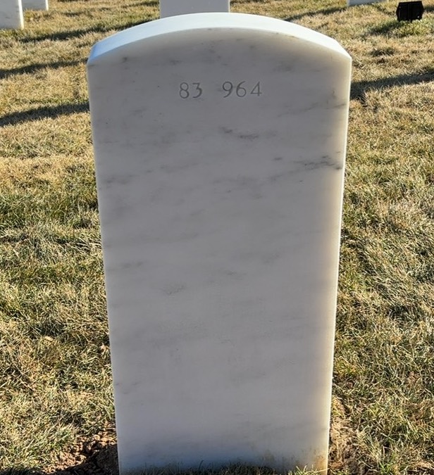 Back of headstone — Allen Ashdown