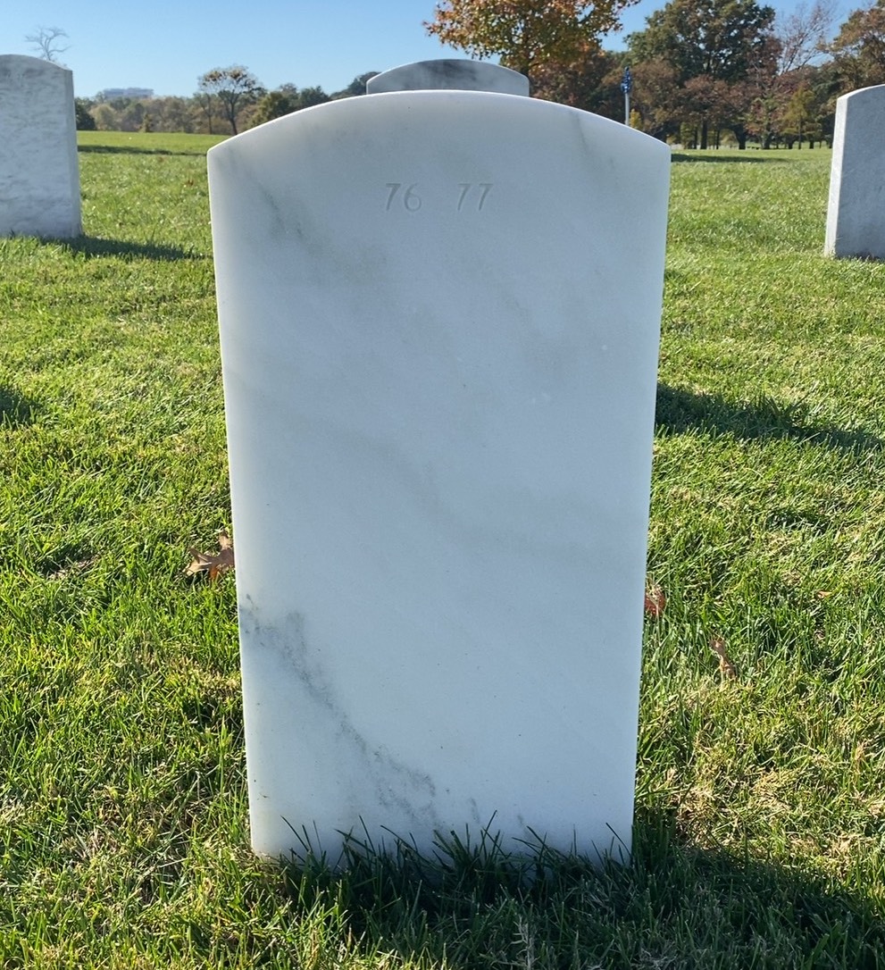 Back of headstone — Edward J Deluca
