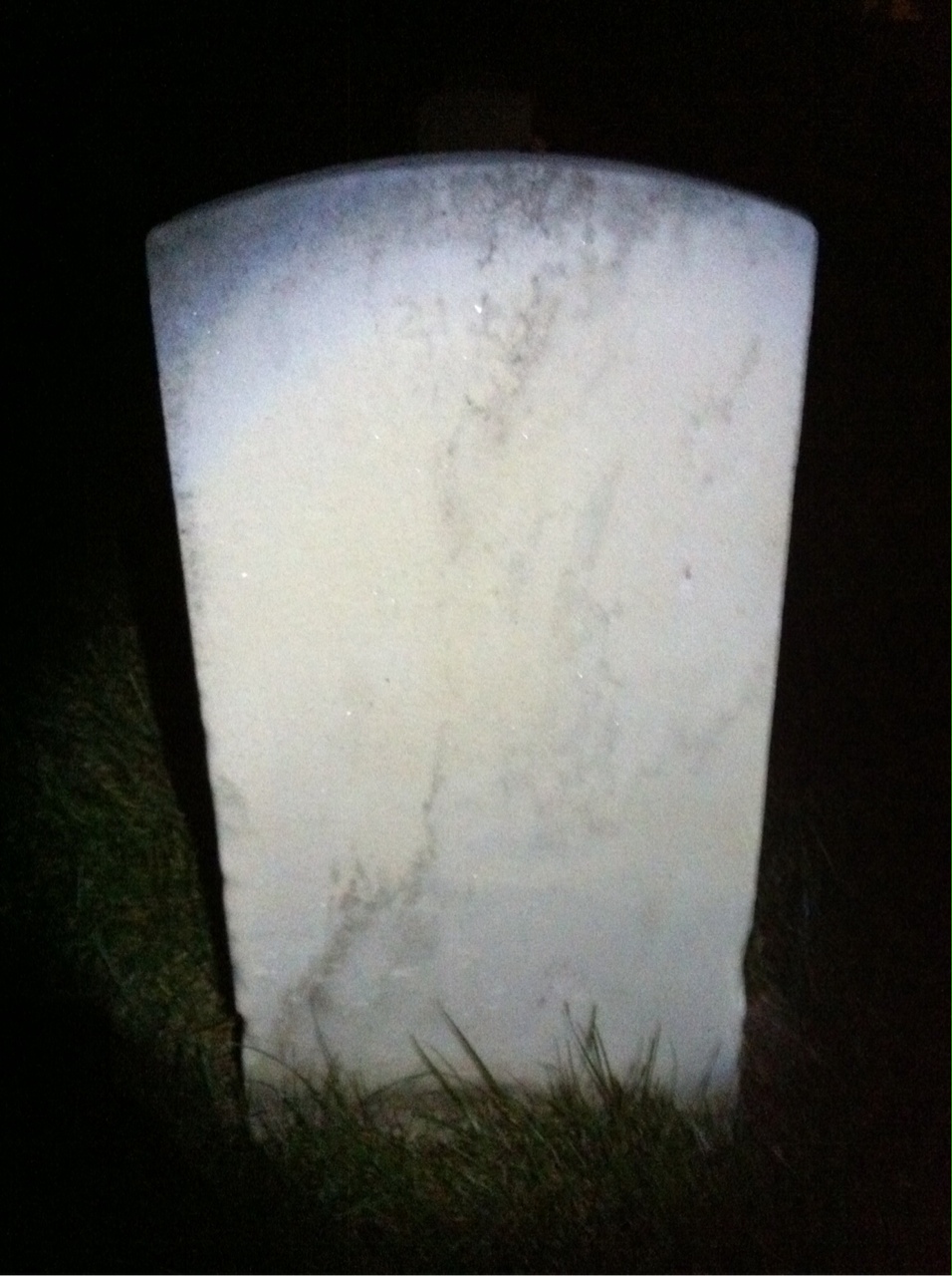 Back of headstone — Robert Collins