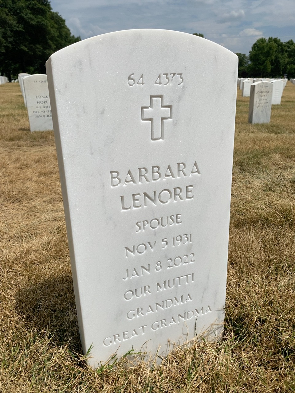 Back of headstone — Bruce Fleming