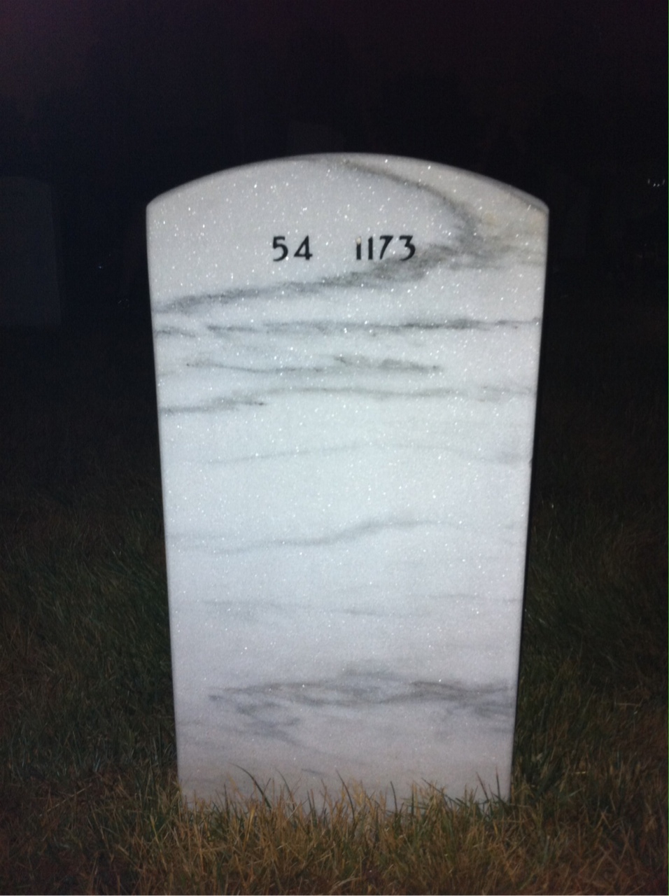 Back of headstone — Michael Crawford