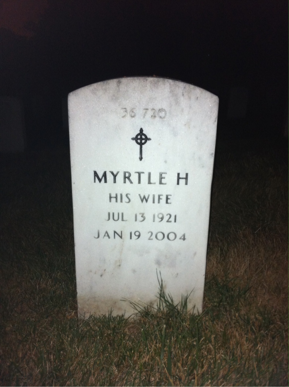 Back of headstone — William Roach