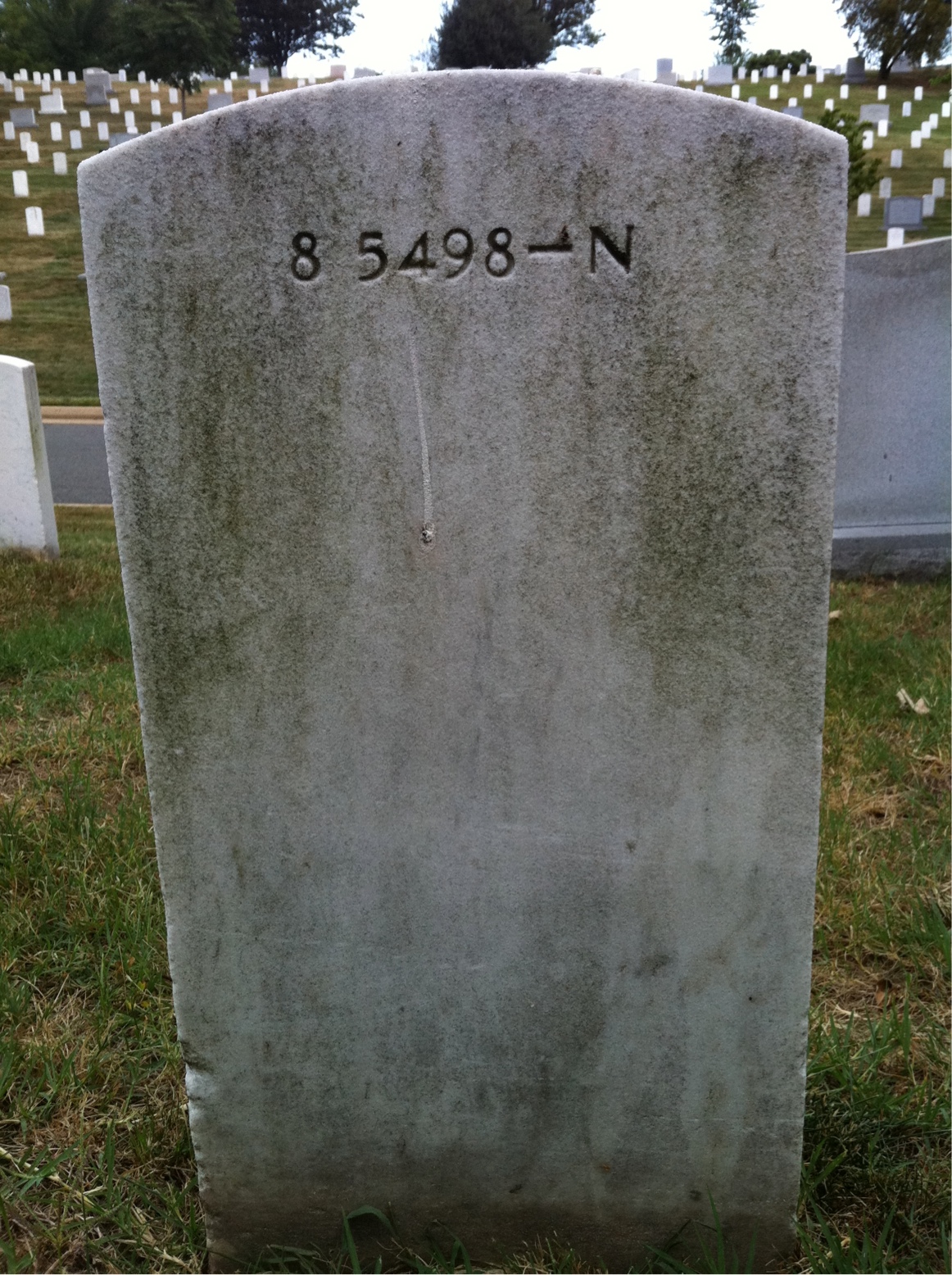 Back of headstone — Edwin Ackerman