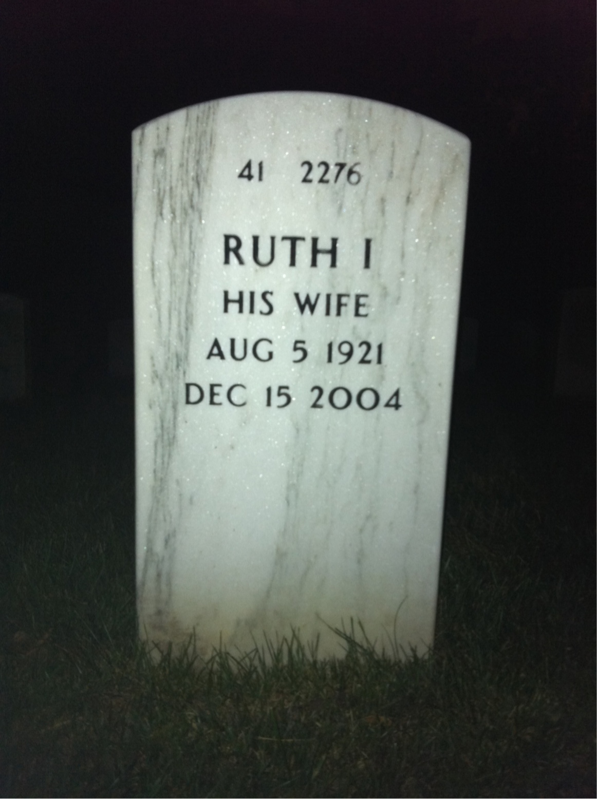 Back of headstone — Barthy Greenfield