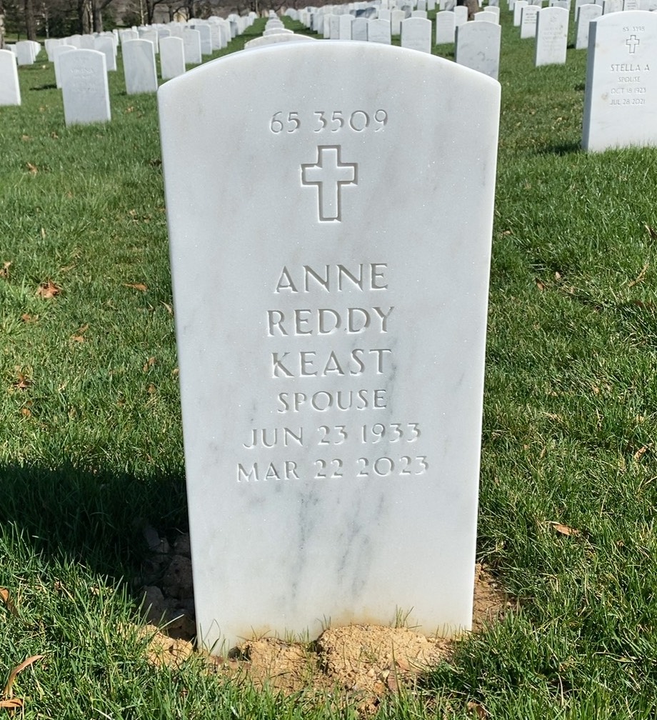 Back of headstone — Paul Hugh Keast