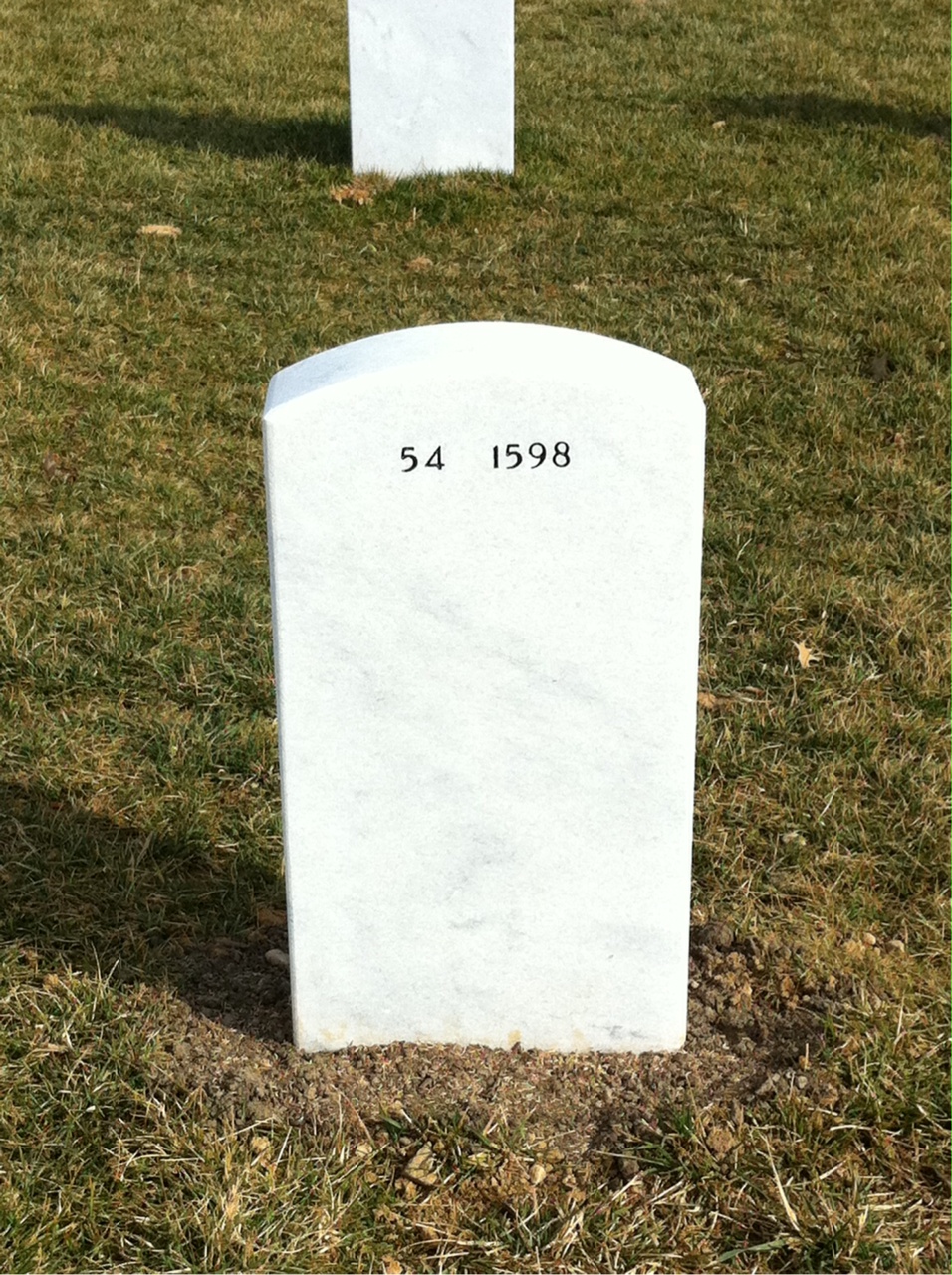 Back of headstone — Charles Dunn