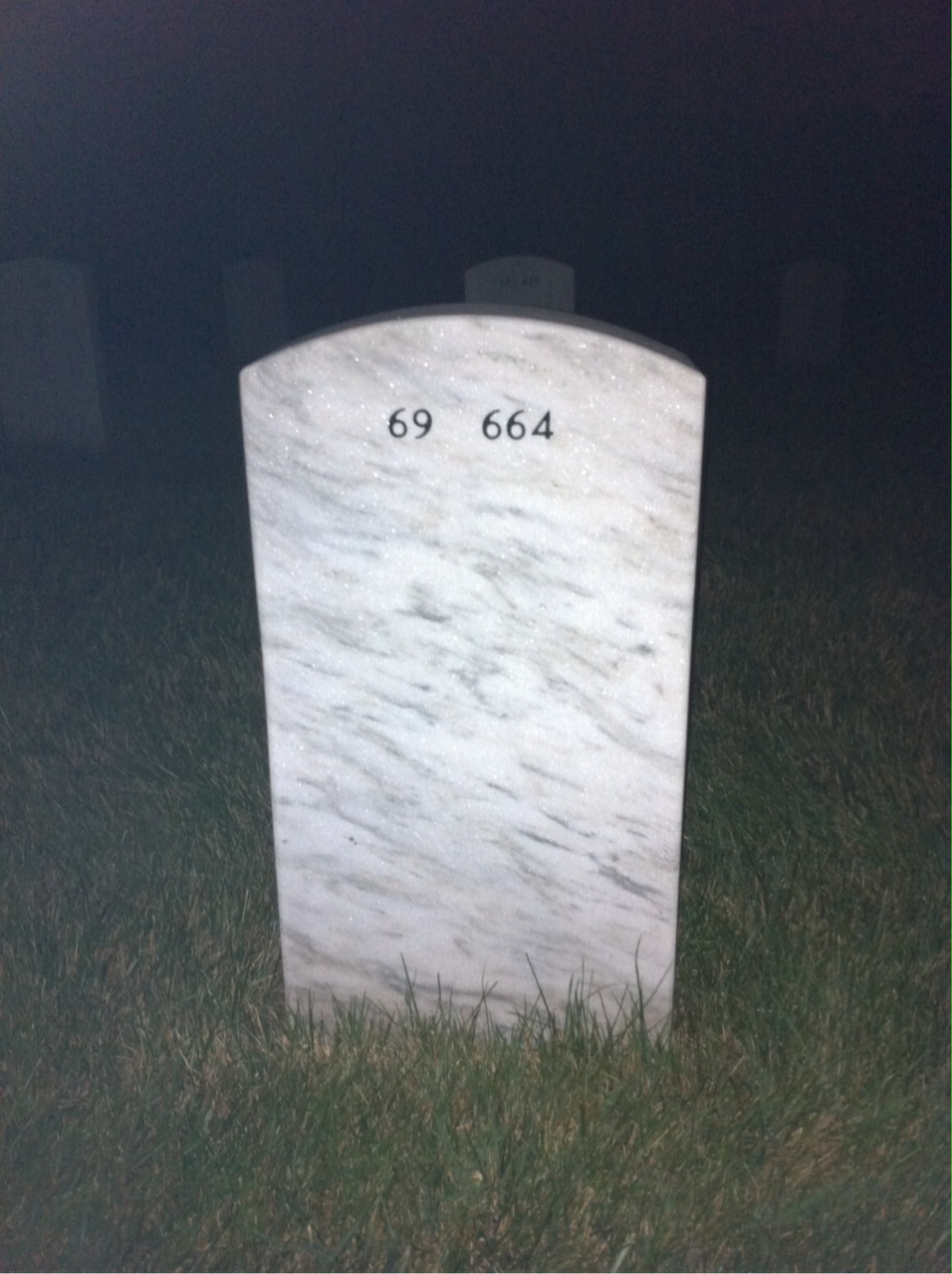 Back of headstone — Herschel Stephens