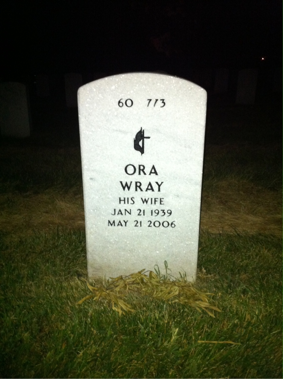 Back of headstone — Robert Totolo