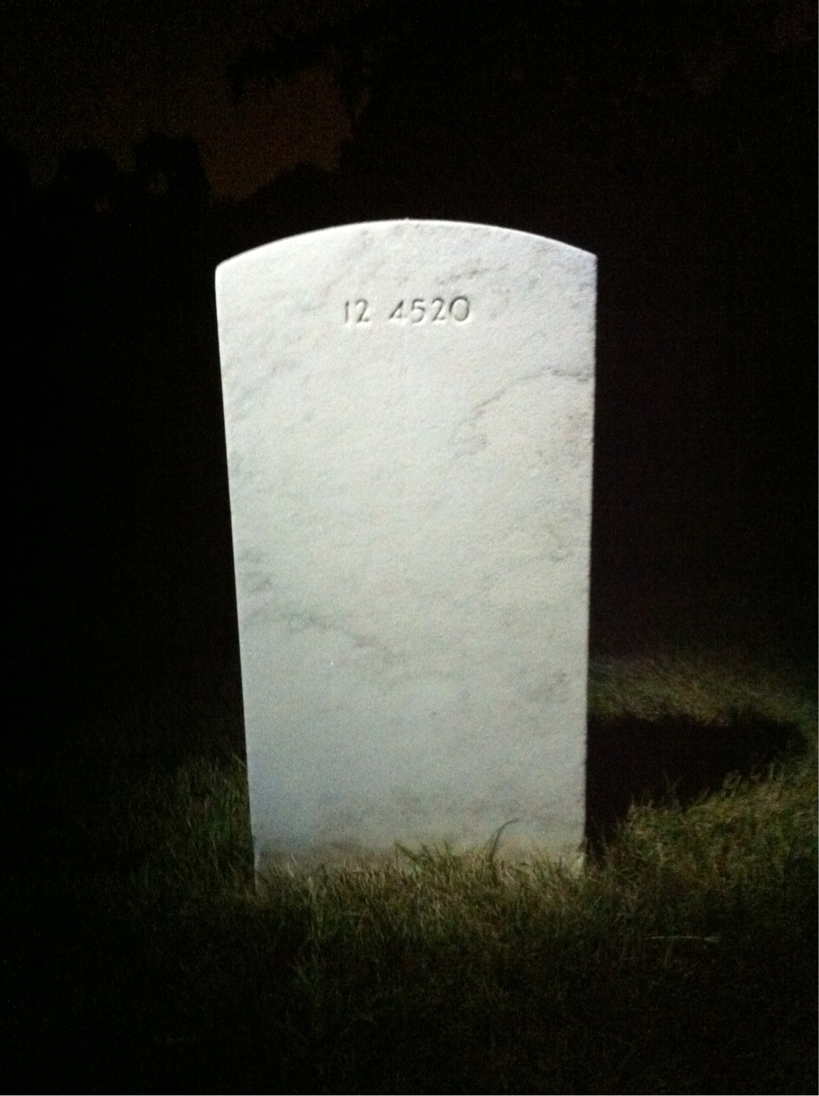 Back of headstone — Edward Boucher