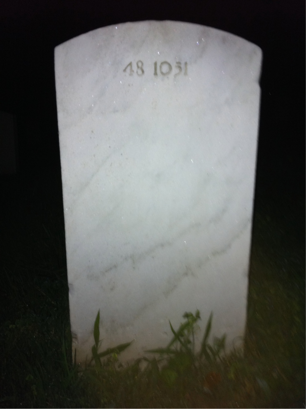 Back of headstone — John Adley