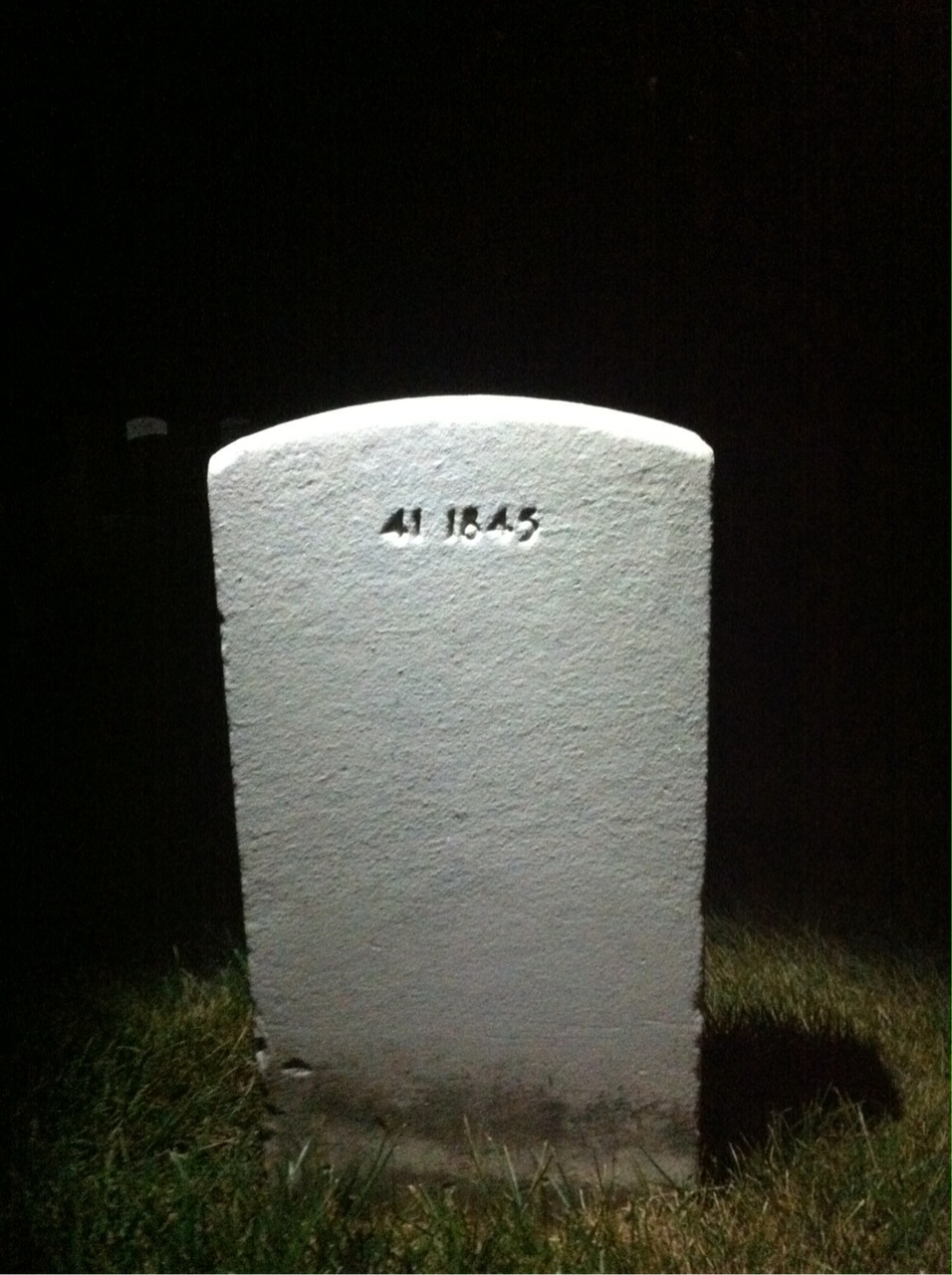 Back of headstone — Walter H Crawford