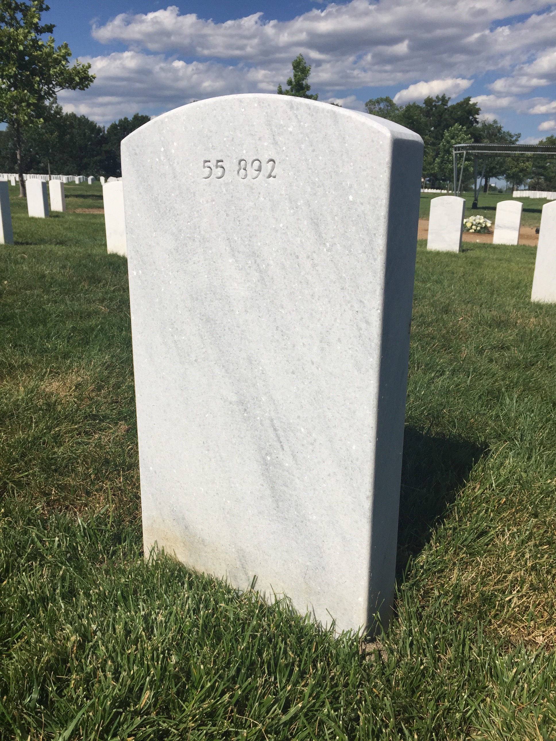 Back of headstone — Maria E Serrano