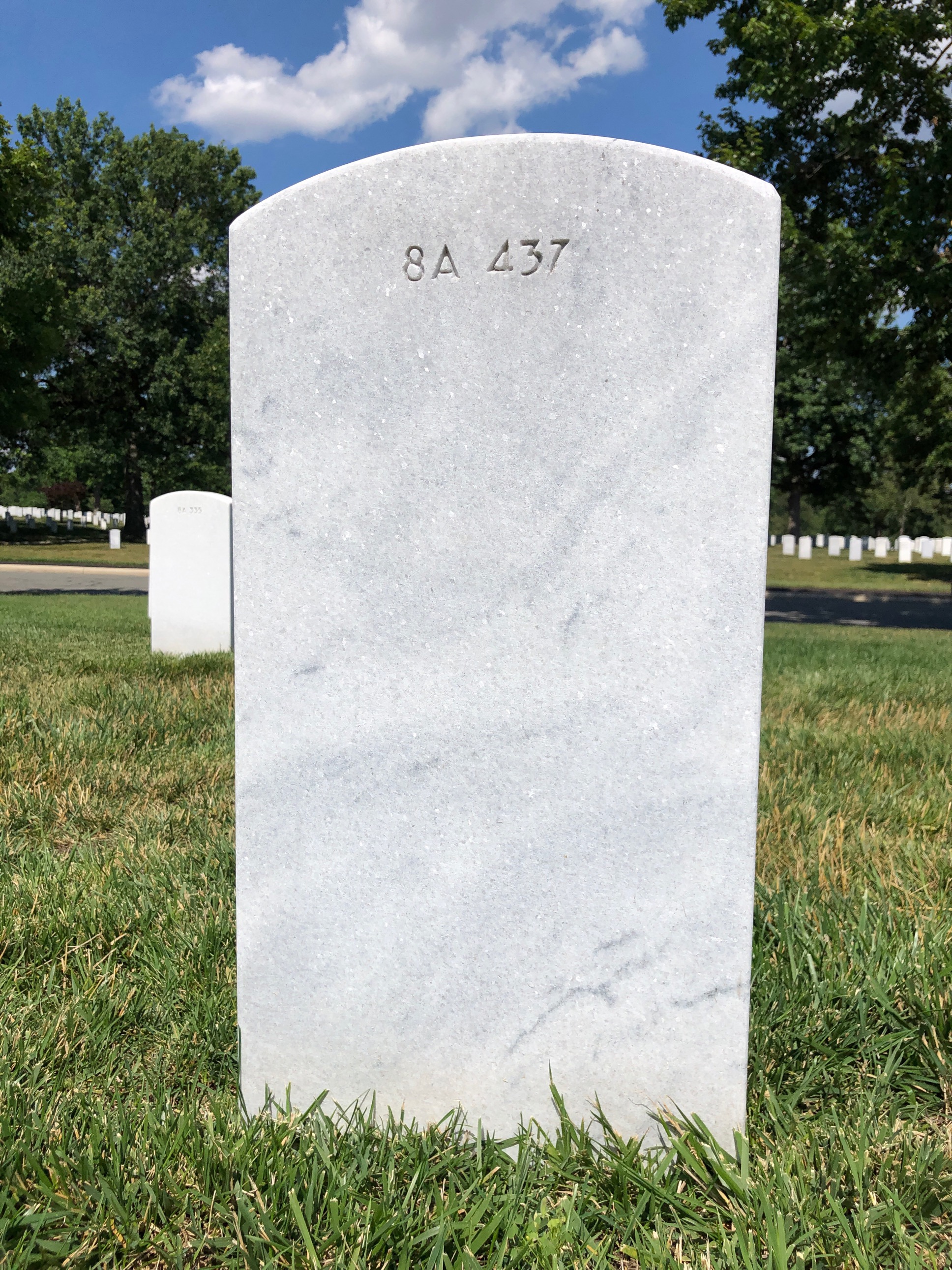 Back of headstone — Kevin Paul Patterson