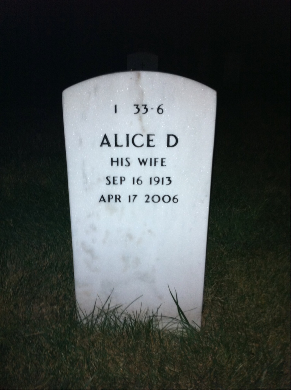Back of headstone — Richard Friede