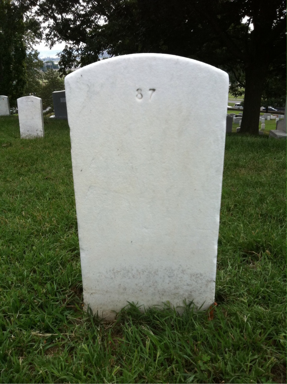 Back of headstone — Thomas Crockett