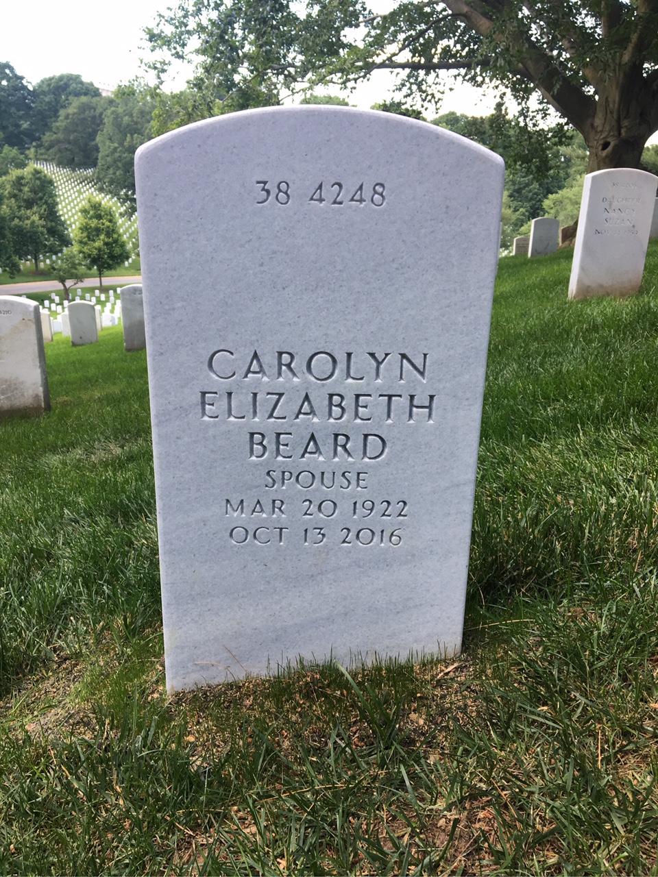 Back of headstone — Franklin Garrett