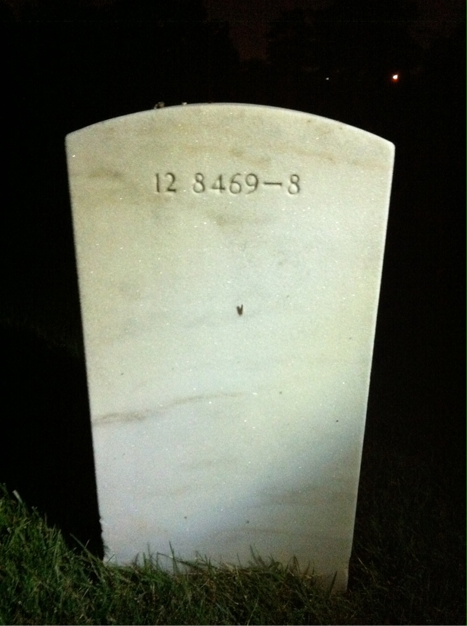 Back of headstone — Andrew Mitchell