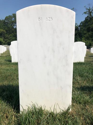 Back of headstone — William H Woodhouse