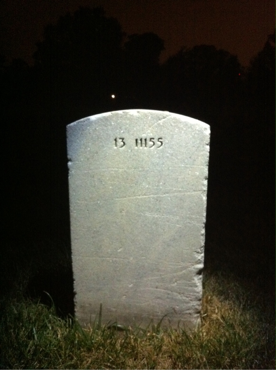 Back of headstone — William Austin