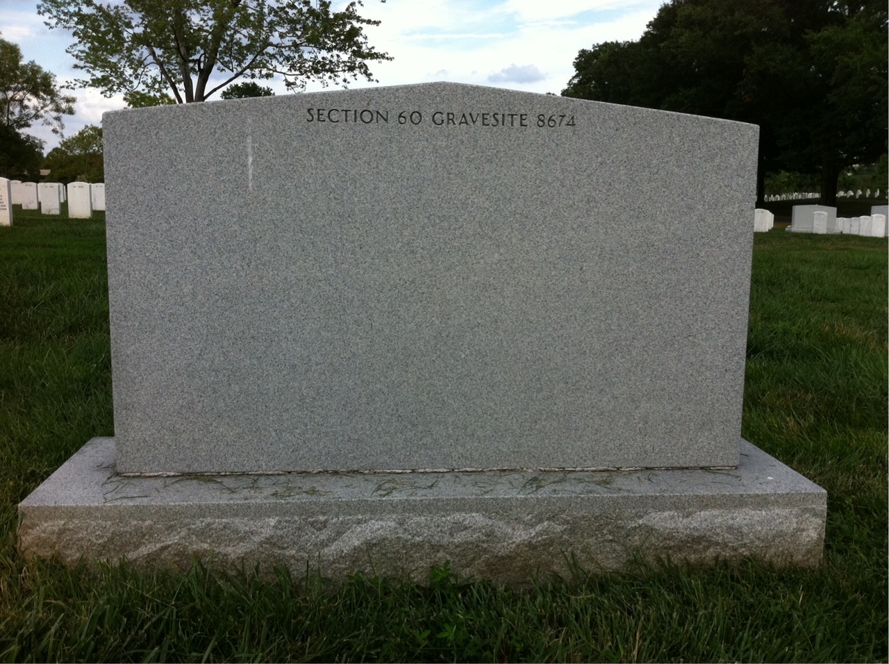 Back of headstone — John Lubben
