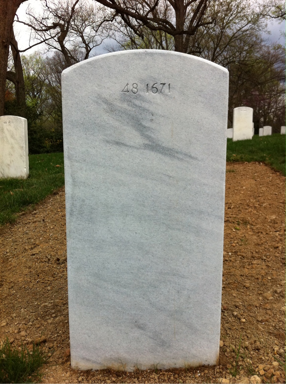 Back of headstone — Raymond Allen