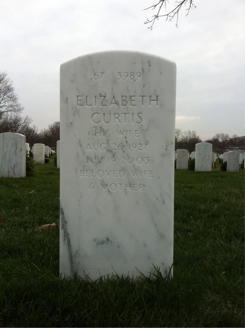 Back of headstone — Nelson Blair