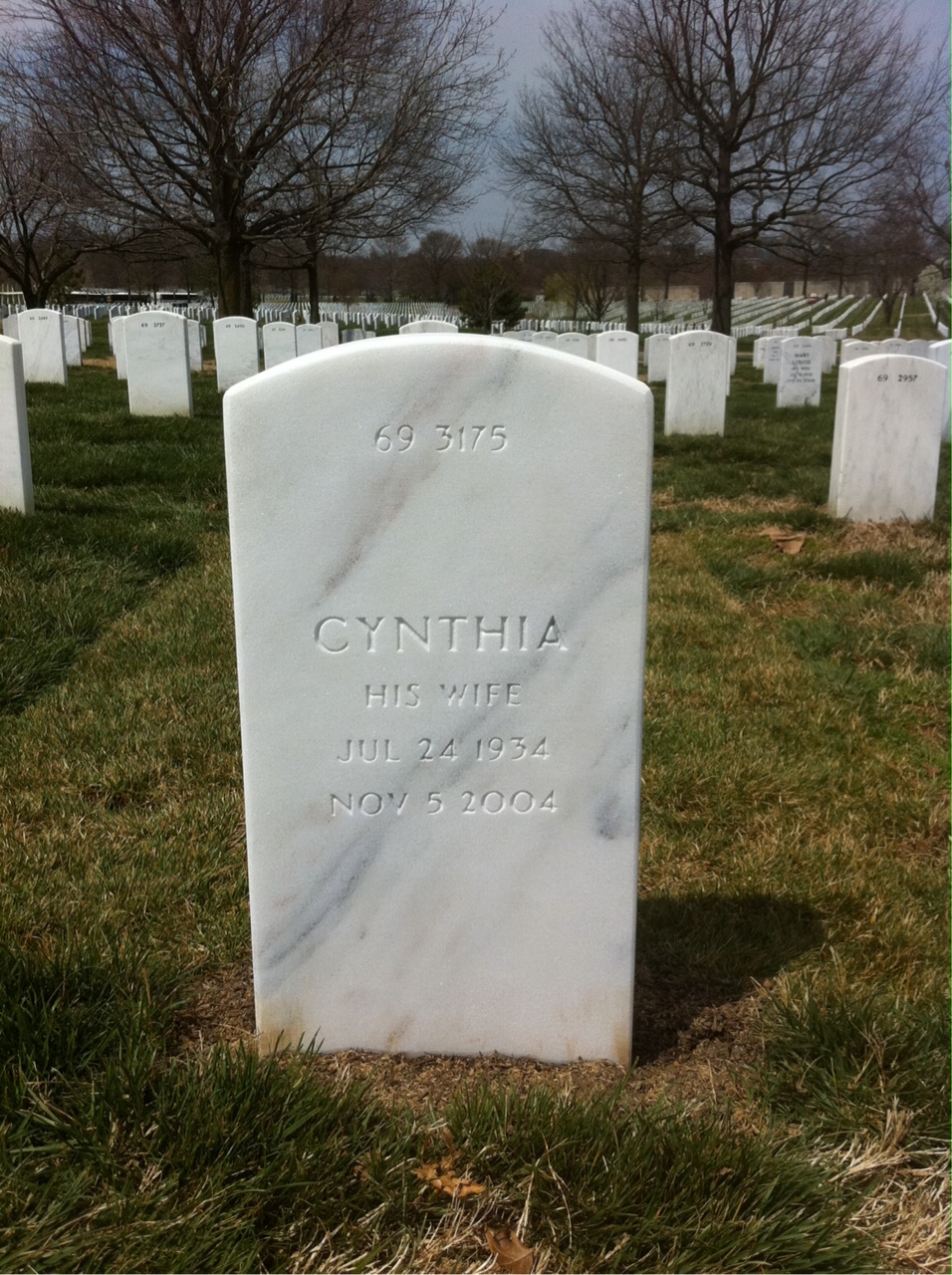 Back of headstone — William Bates