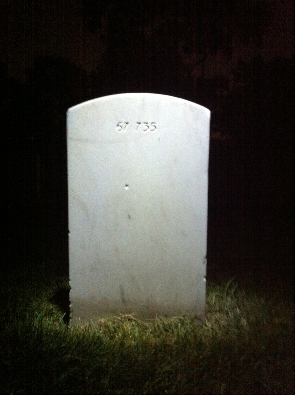 Back of headstone — John Albert
