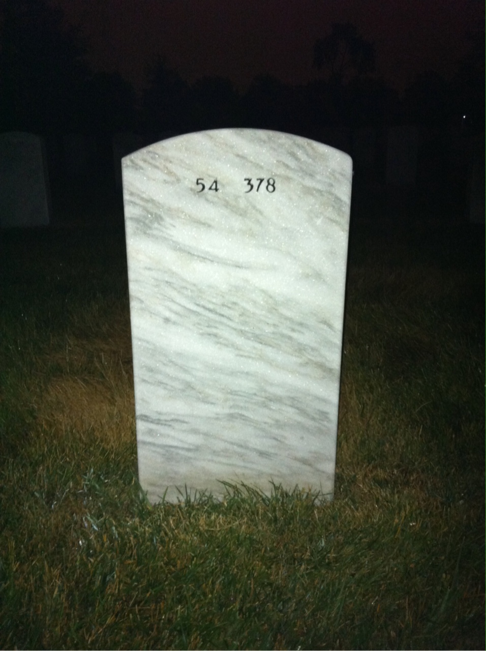 Back of headstone — Ronald Weems