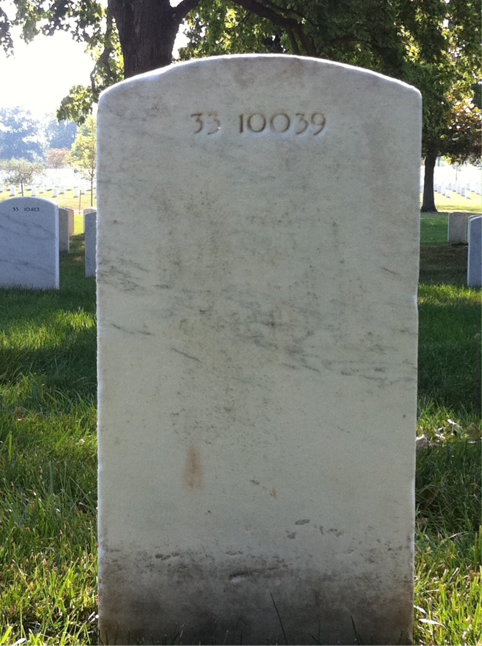 Back of headstone — Philip Morgan