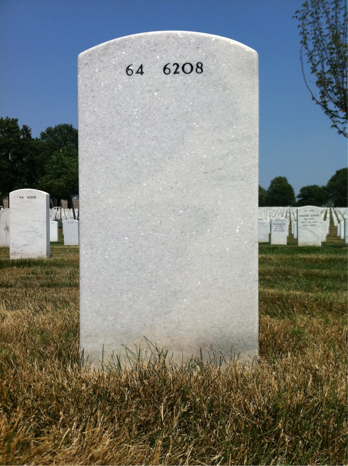 Back of headstone — James Bougie