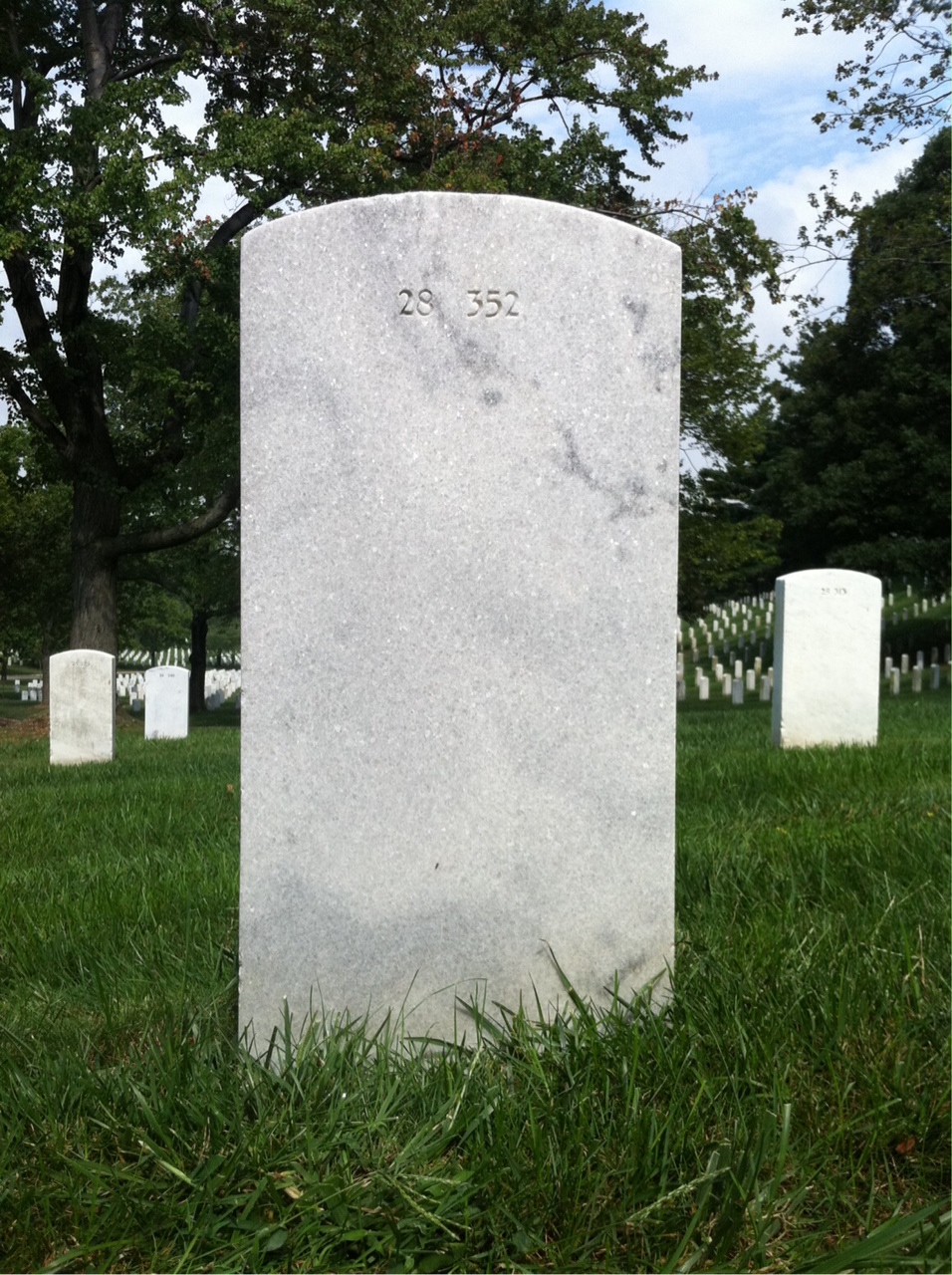 Back of headstone — Maude Millington