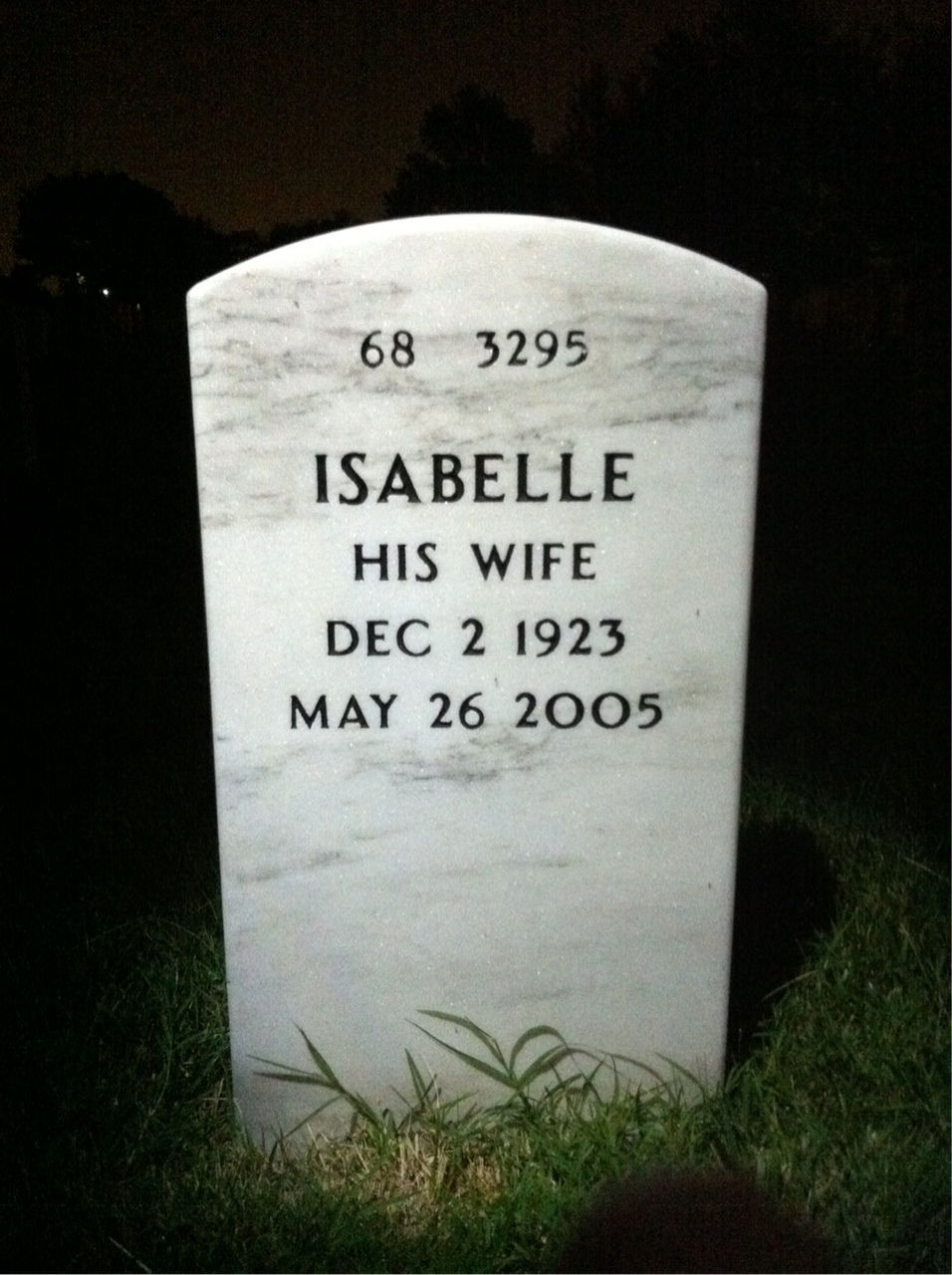 Back of headstone — Elmer Schneider