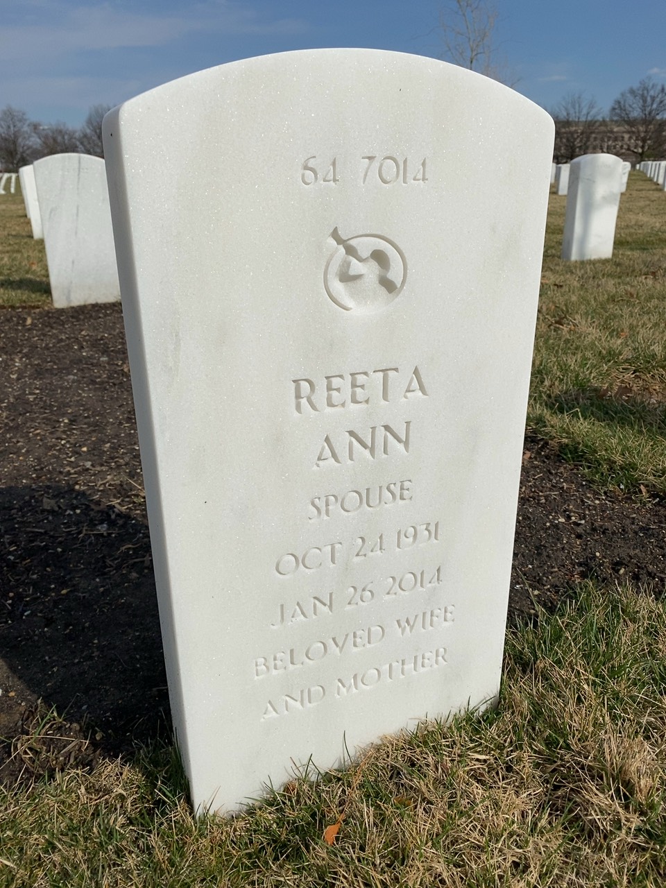 Back of headstone — Vincent Mario Russo