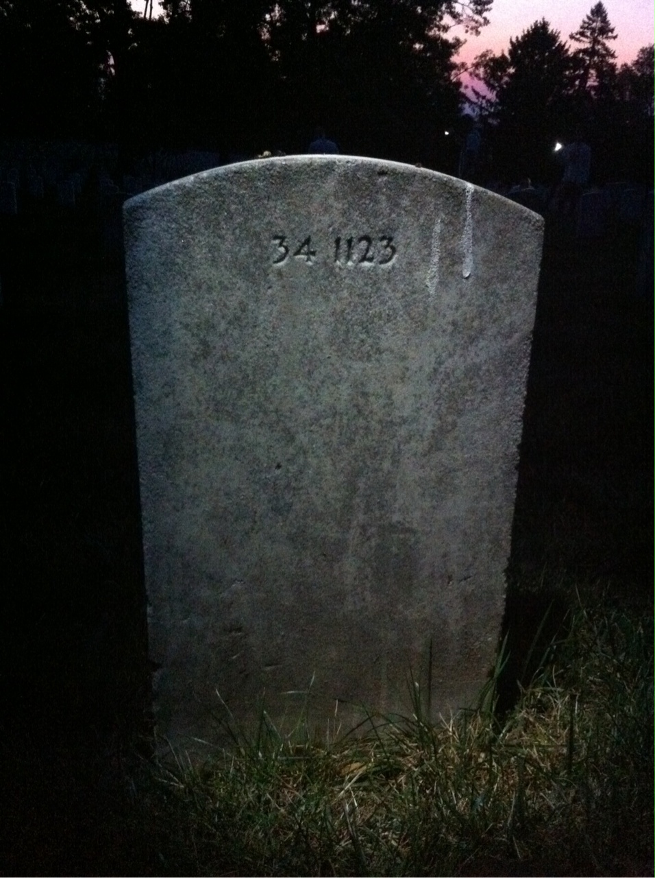 Back of headstone — Robert Mulholland