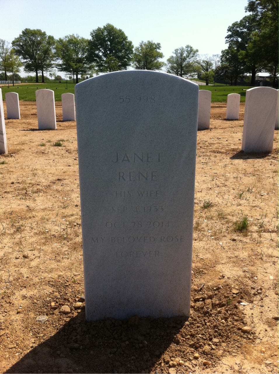 Back of headstone — Walter Bennett