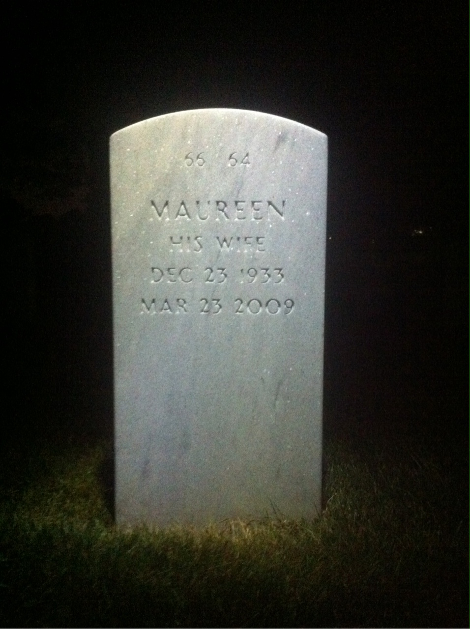 Back of headstone — Joseph Harrison