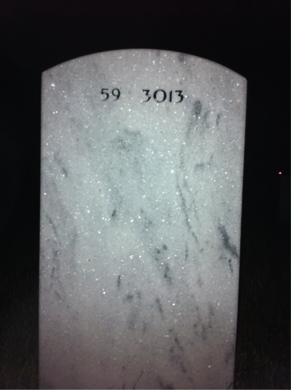 Back of headstone — Michael Alba
