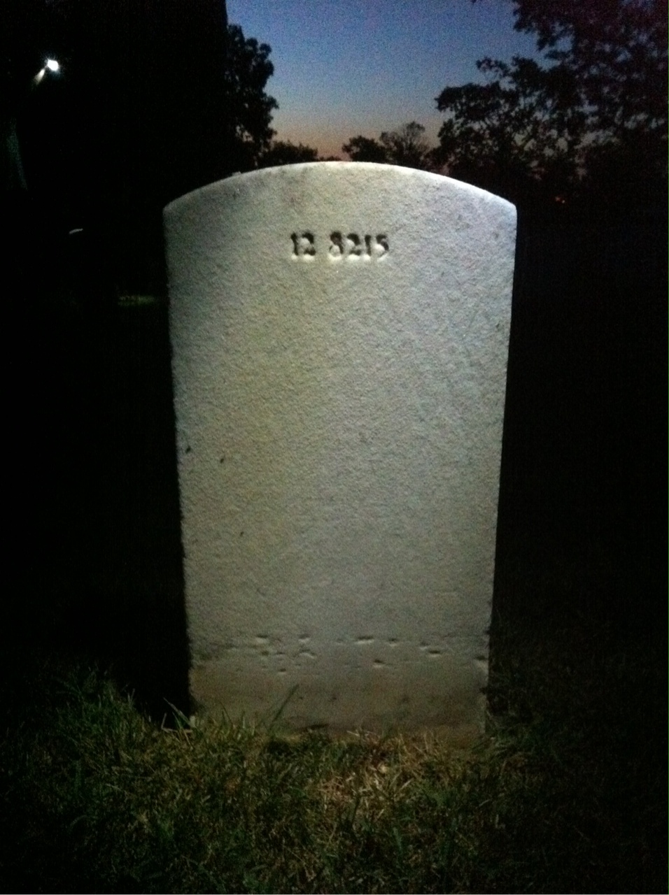 Back of headstone — Alonzo Cox